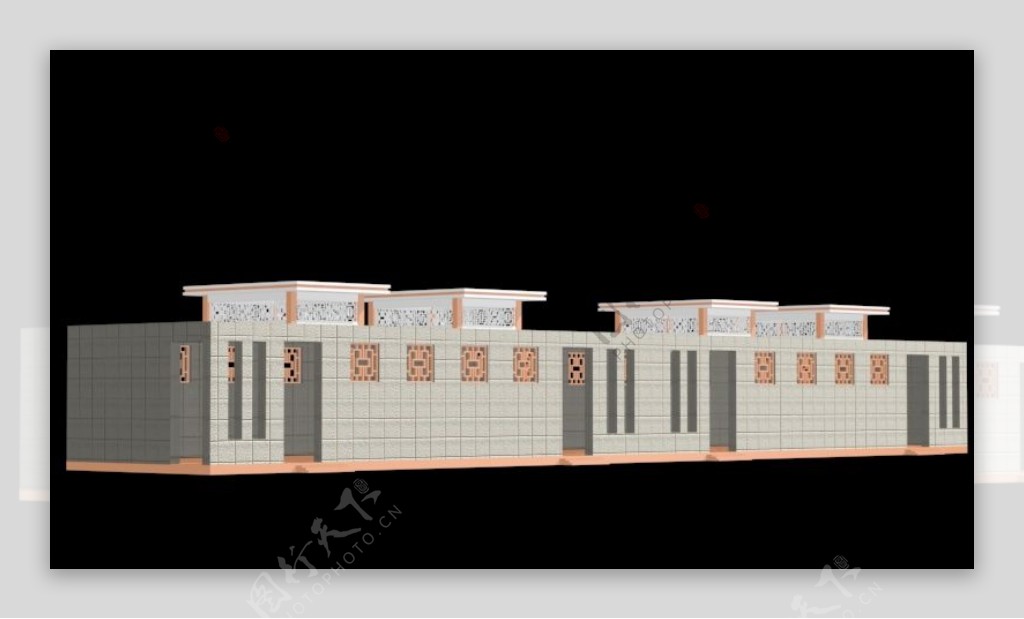 学校厕所3d模型源文件