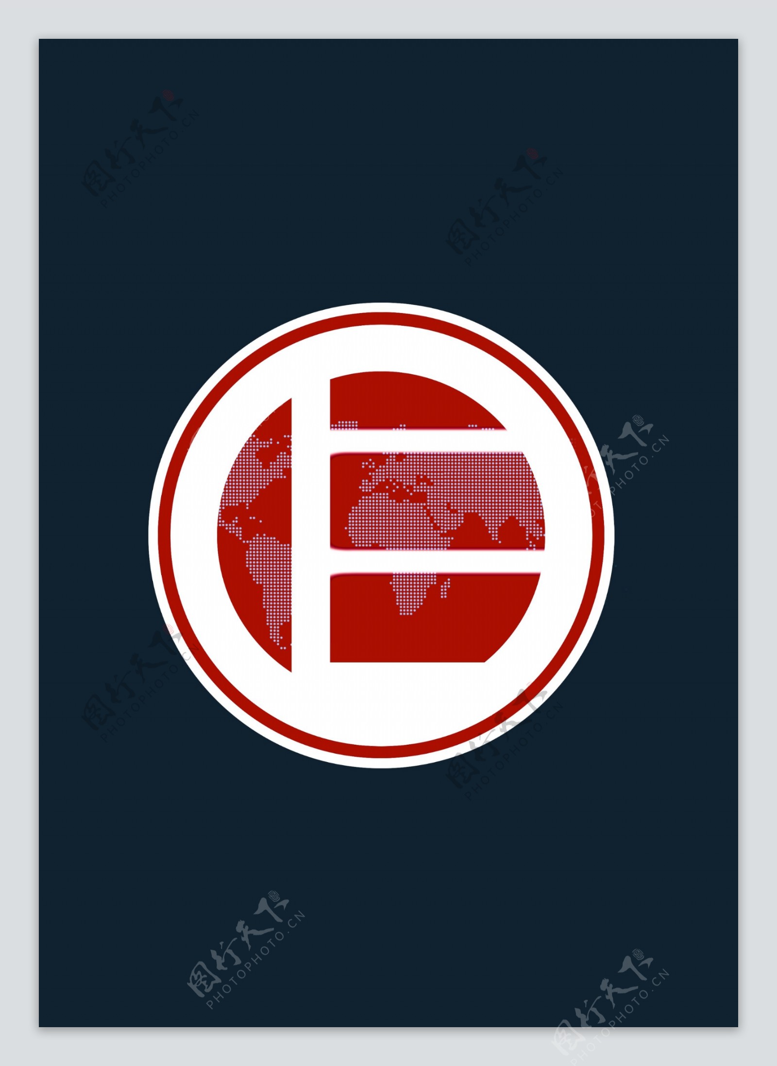圆形科技感地球FL标志字体设计