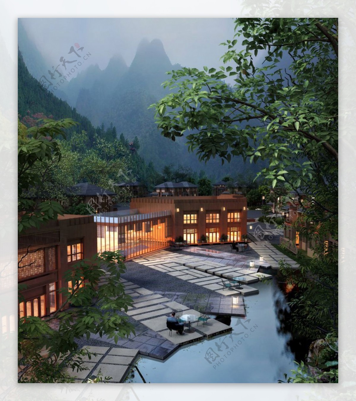 中式旅游景观建筑图片