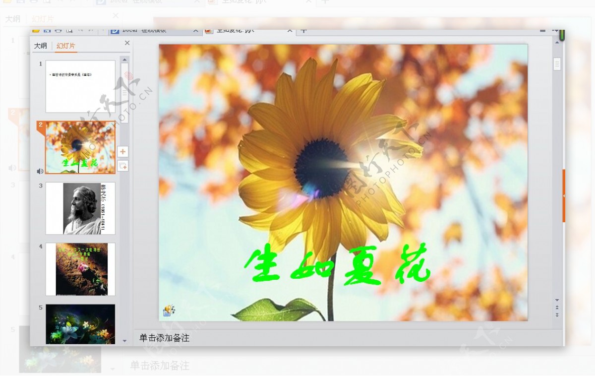 生如夏花PPT