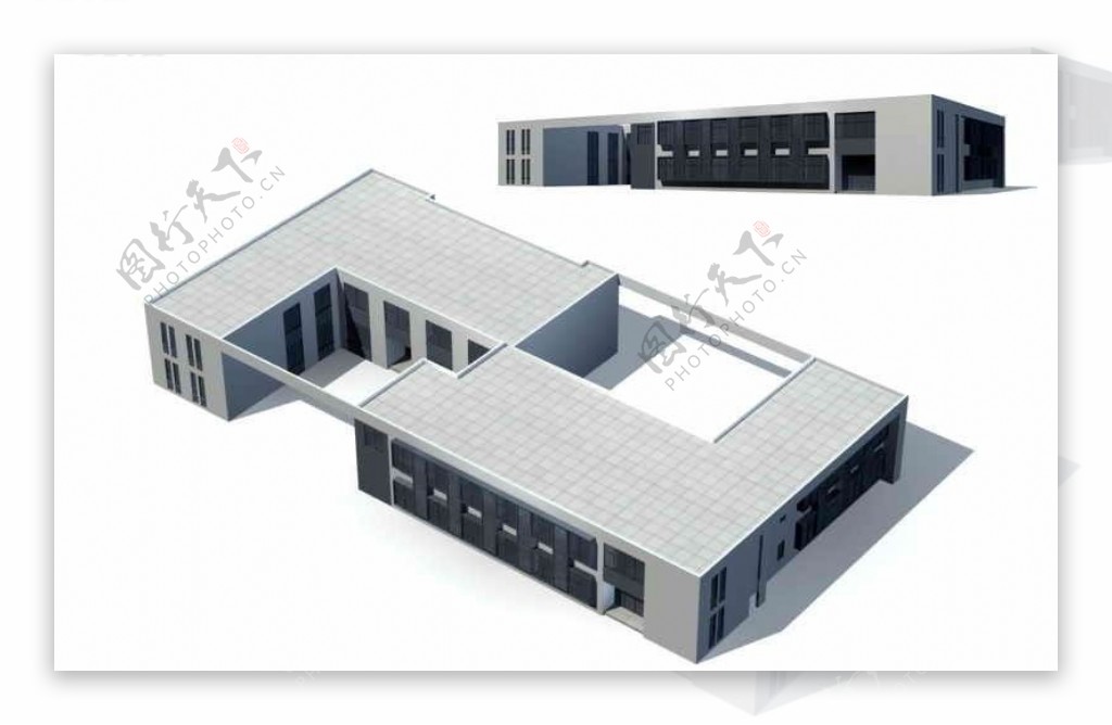 单位建筑群3D模型设计