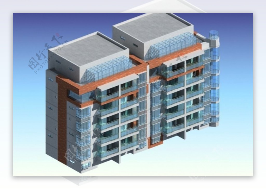 现代住宅区建筑3D模型设计