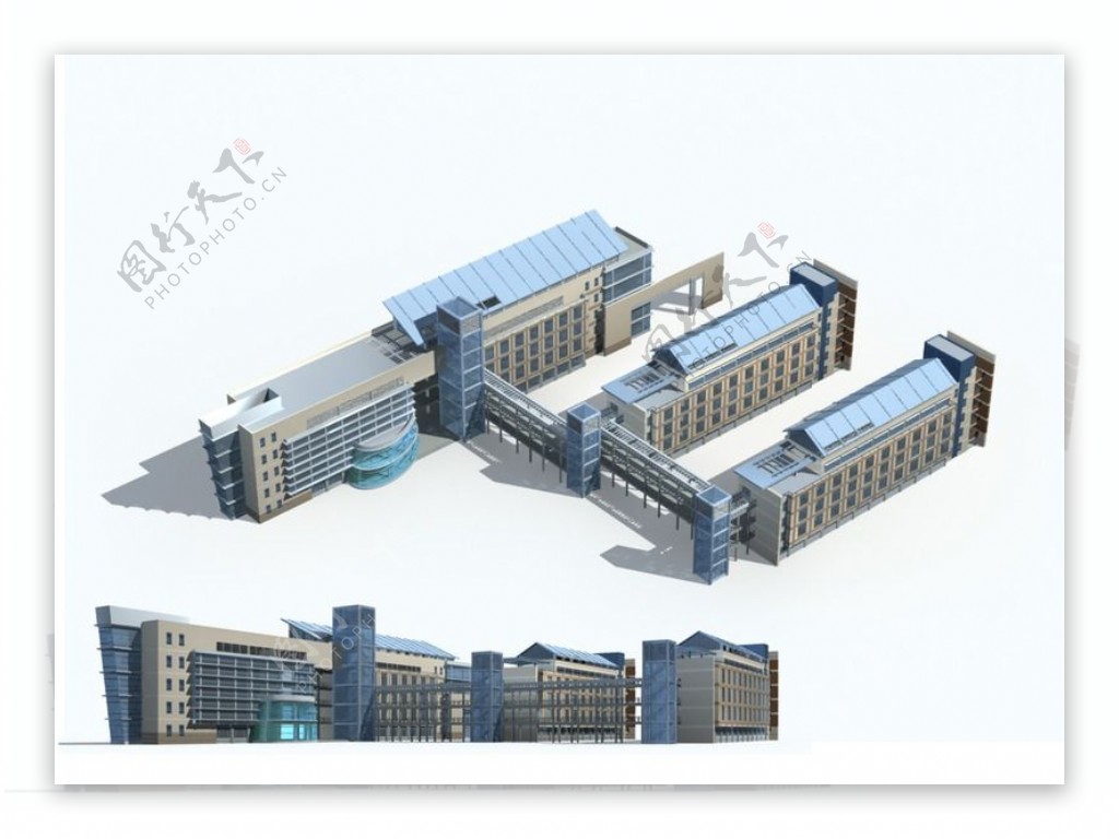公共建筑办公楼设计3D模型