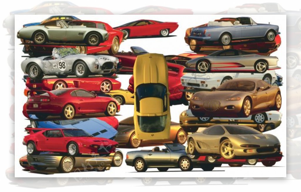 3D效果图专用各种车图片源文件PSD