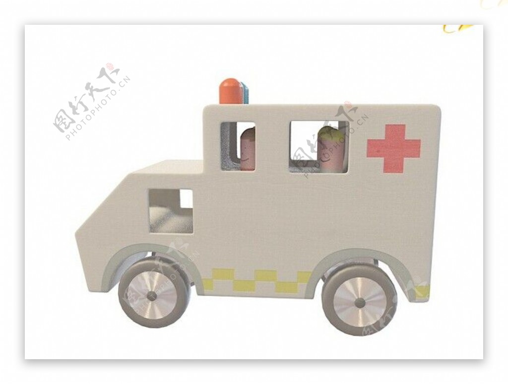 儿童救护车玩具3d模型
