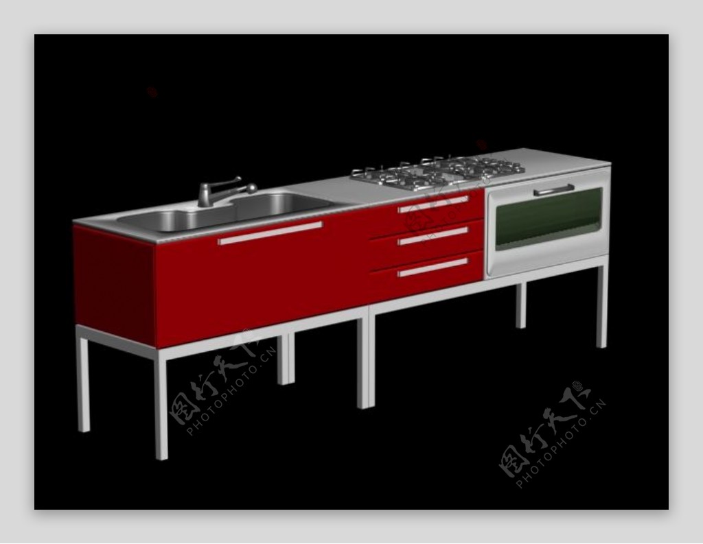 厨房设施模型
