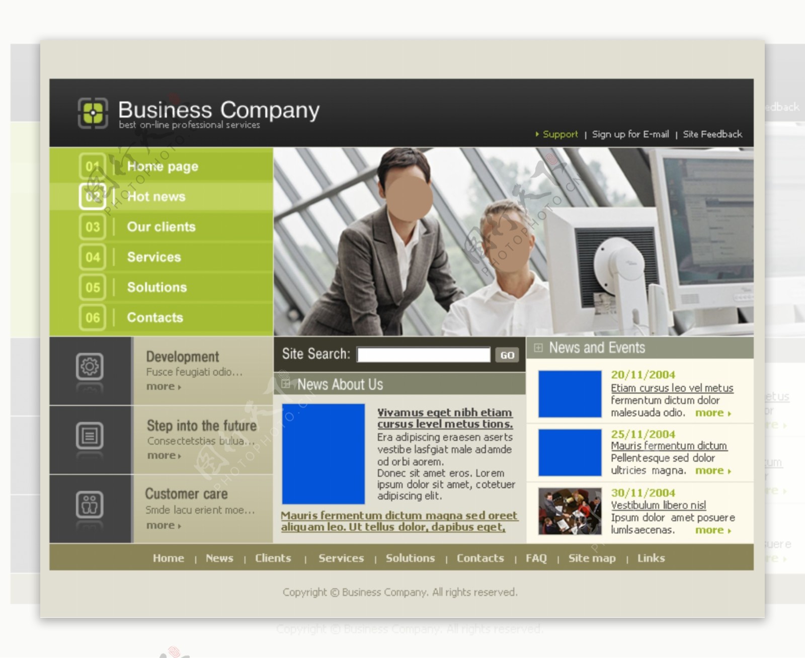 计算机行业网页设计模板图片