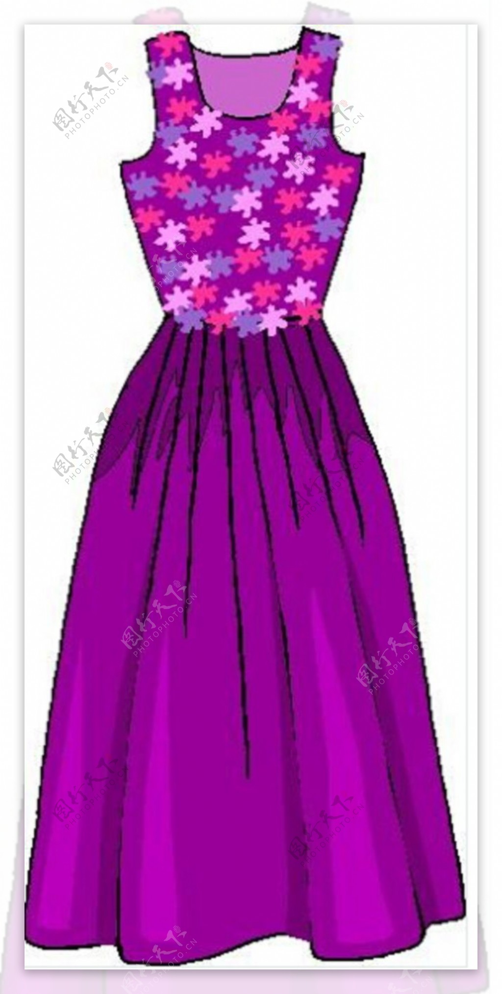 穿紫色裙子的外国美女图片素材-编号26805784-图行天下
