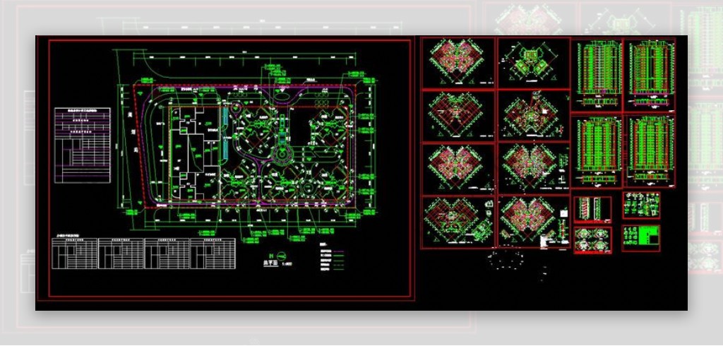 塔室住宅总图cad图纸