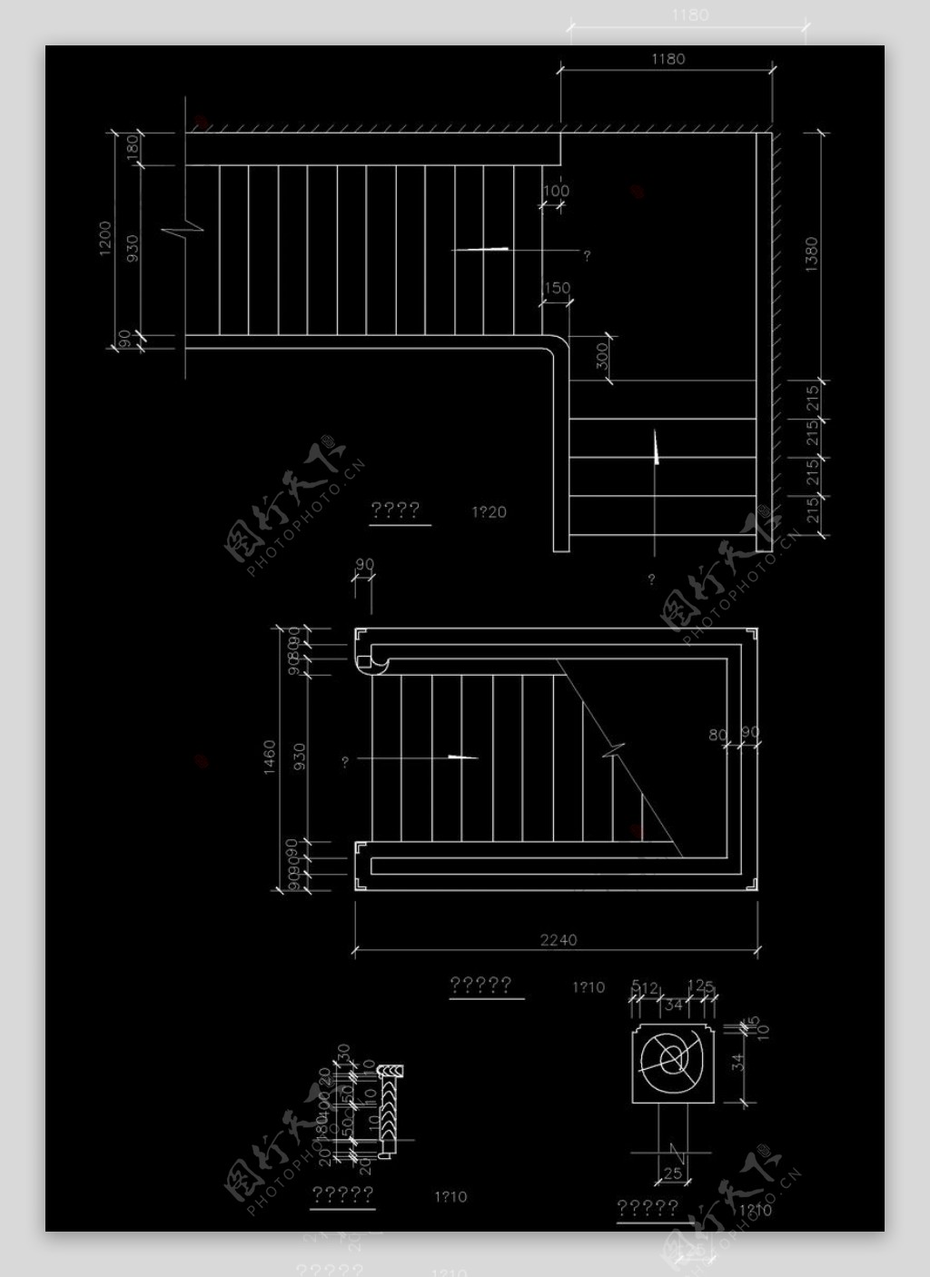 阶梯的建筑模块