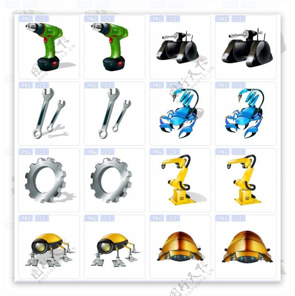 个性机械工具图标下载