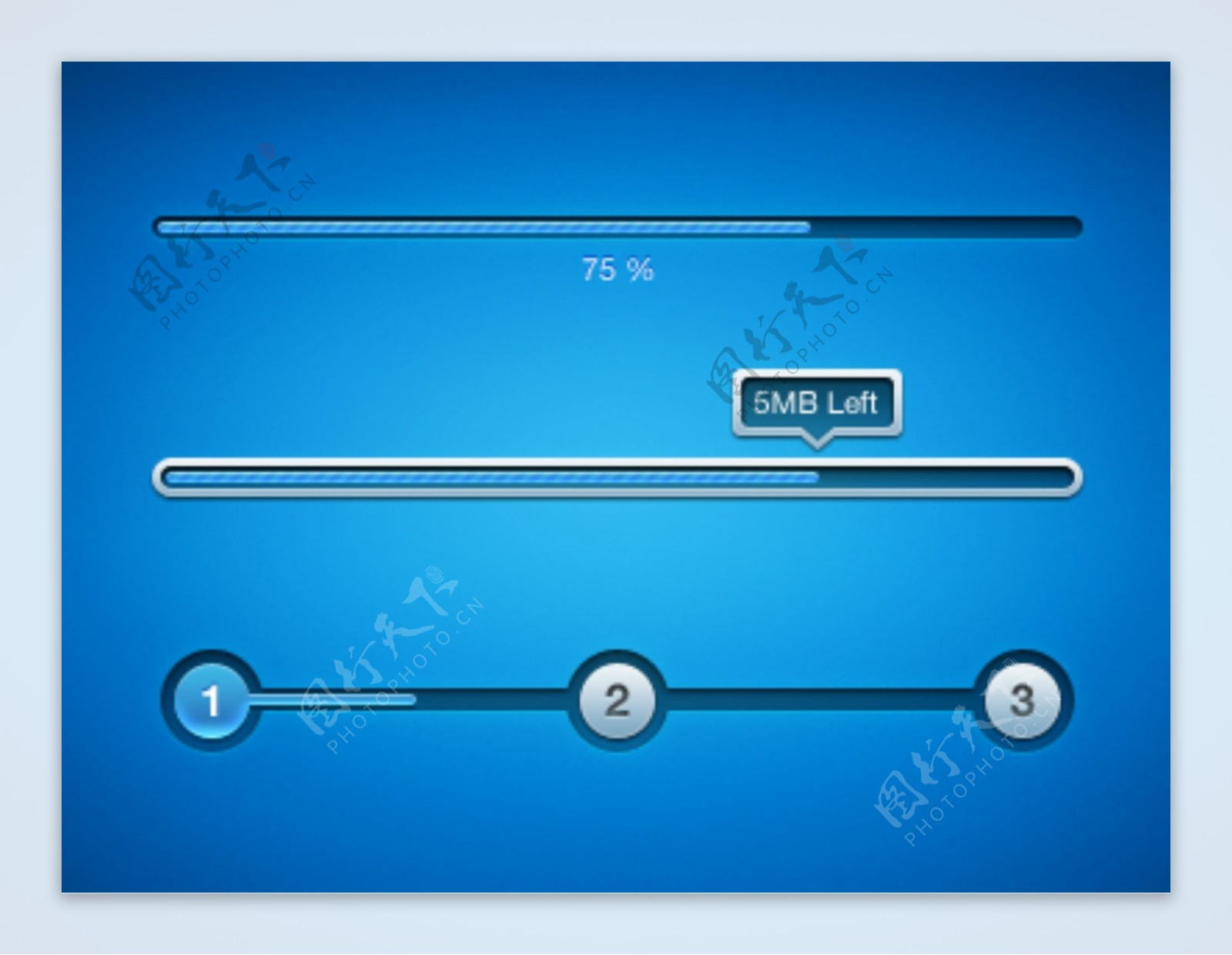 下载步骤进度条PSD素材