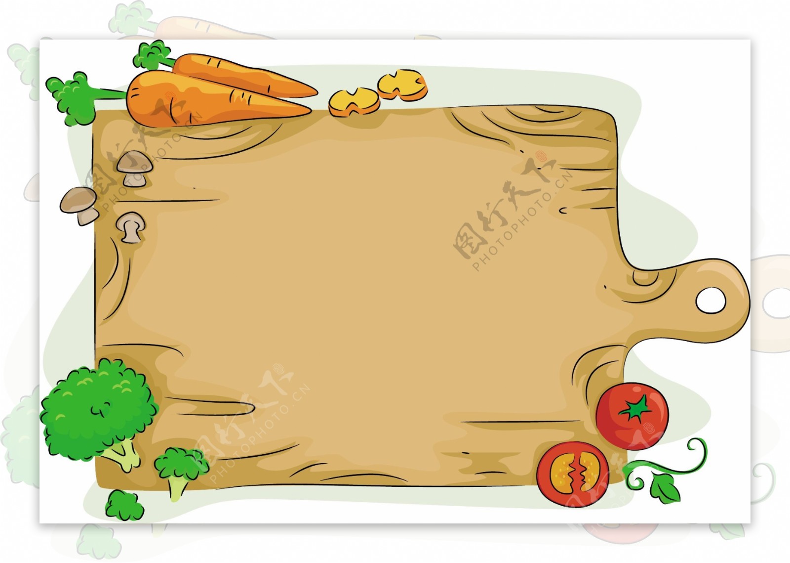 胡萝卜蔬菜菜板子图片