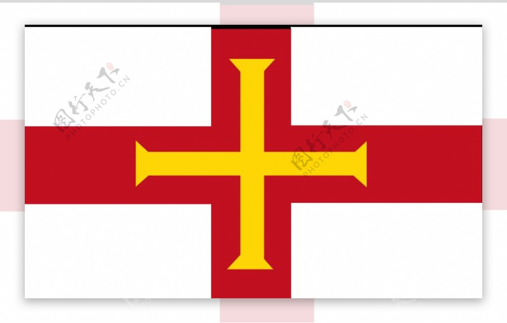 英国根西岛旗帜