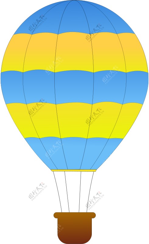 横向条纹的热气球1