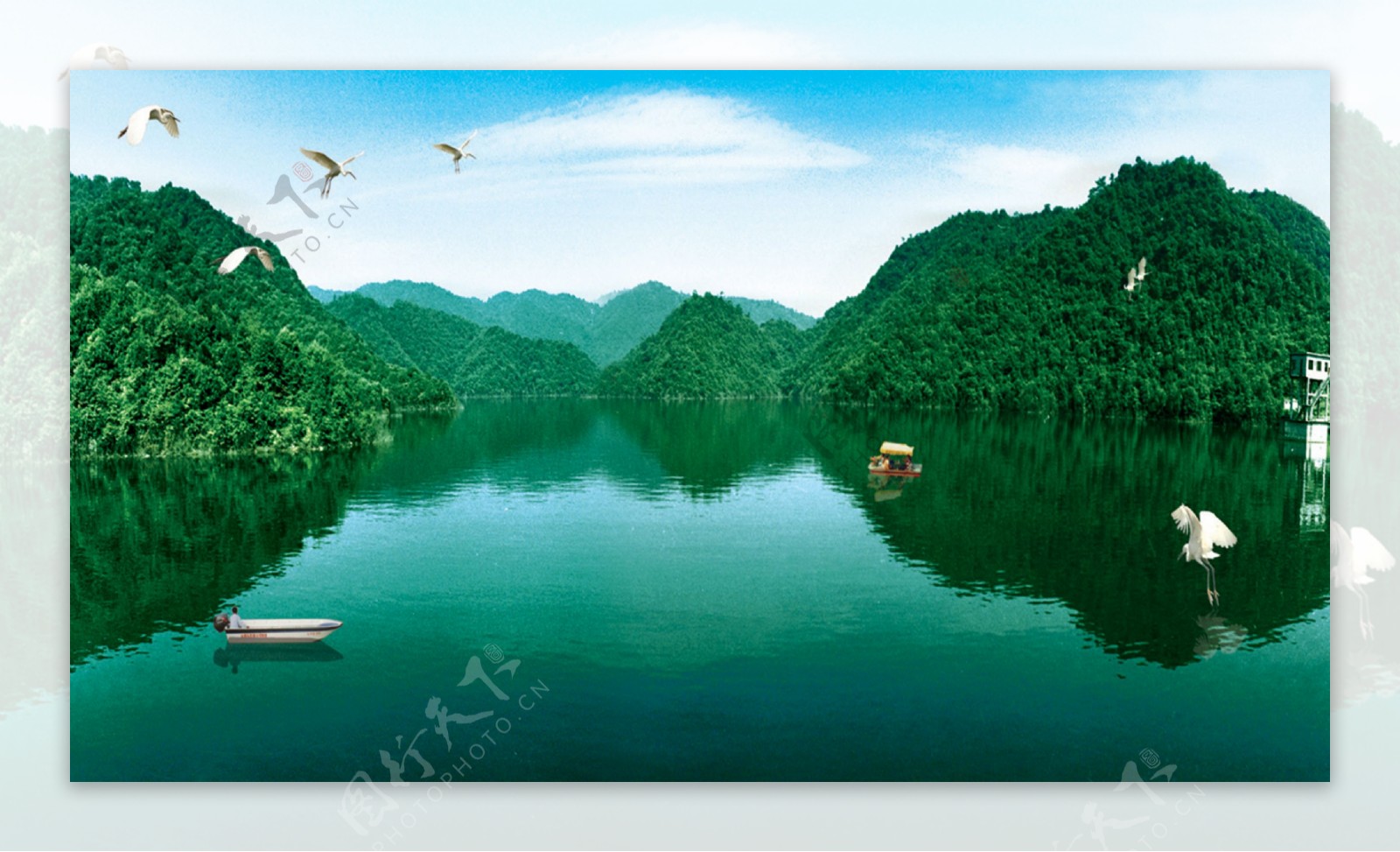 白鹭湖图片