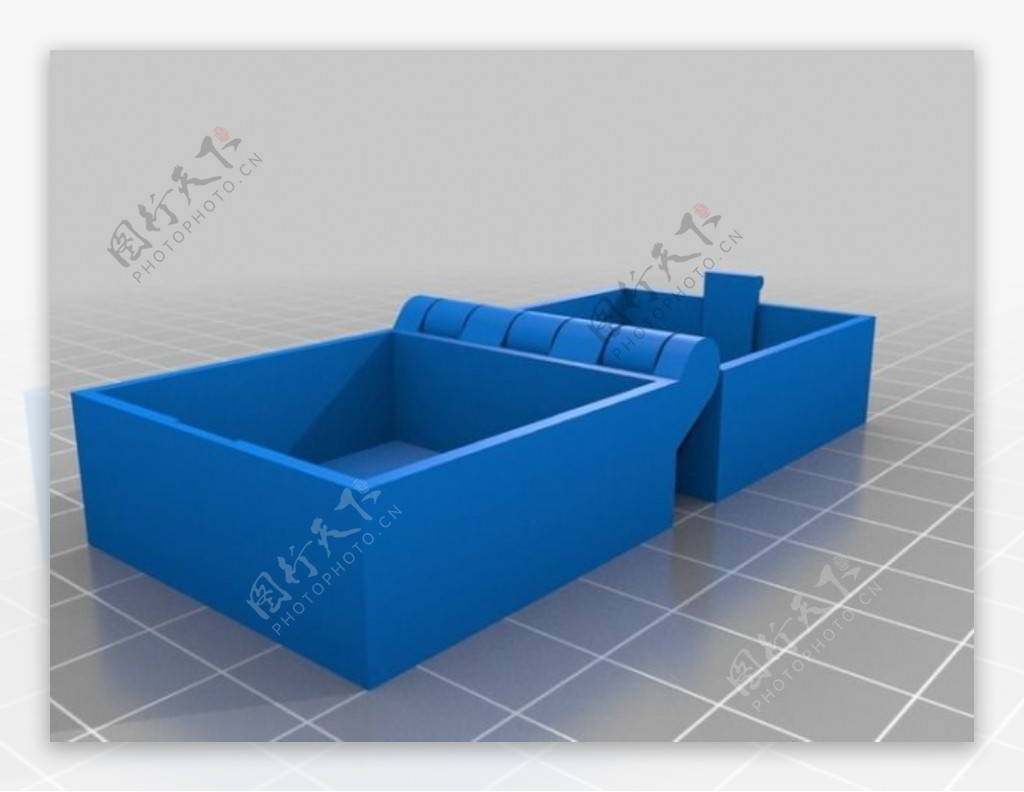 3D铰链槽盒子