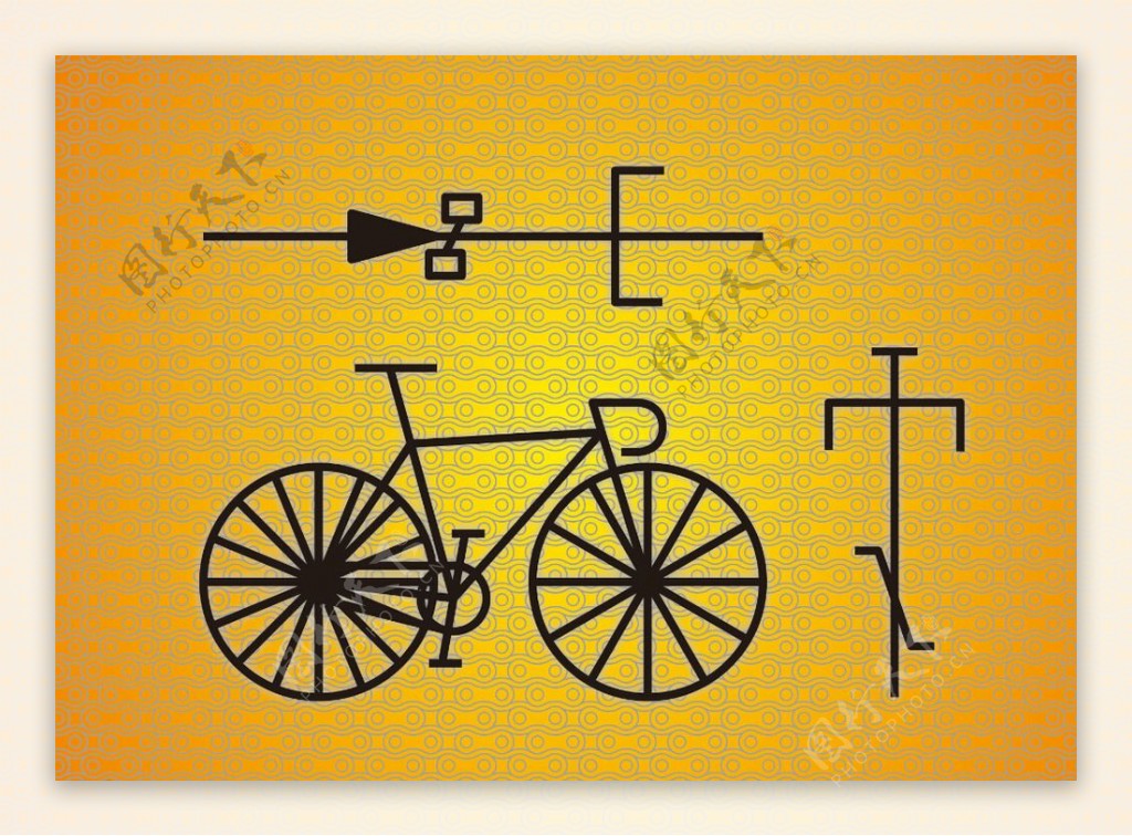 简笔画自行车图片
