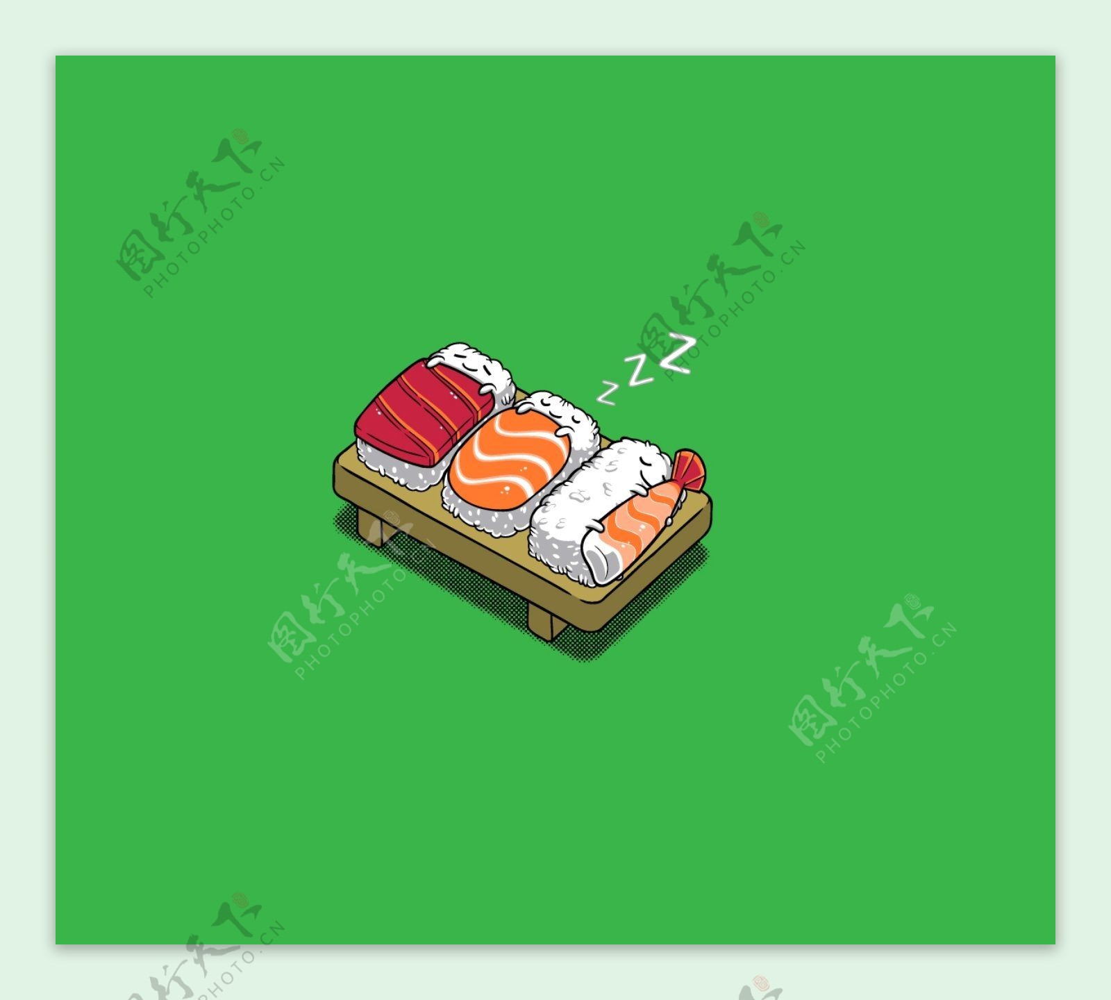 睡觉的寿司三剑客