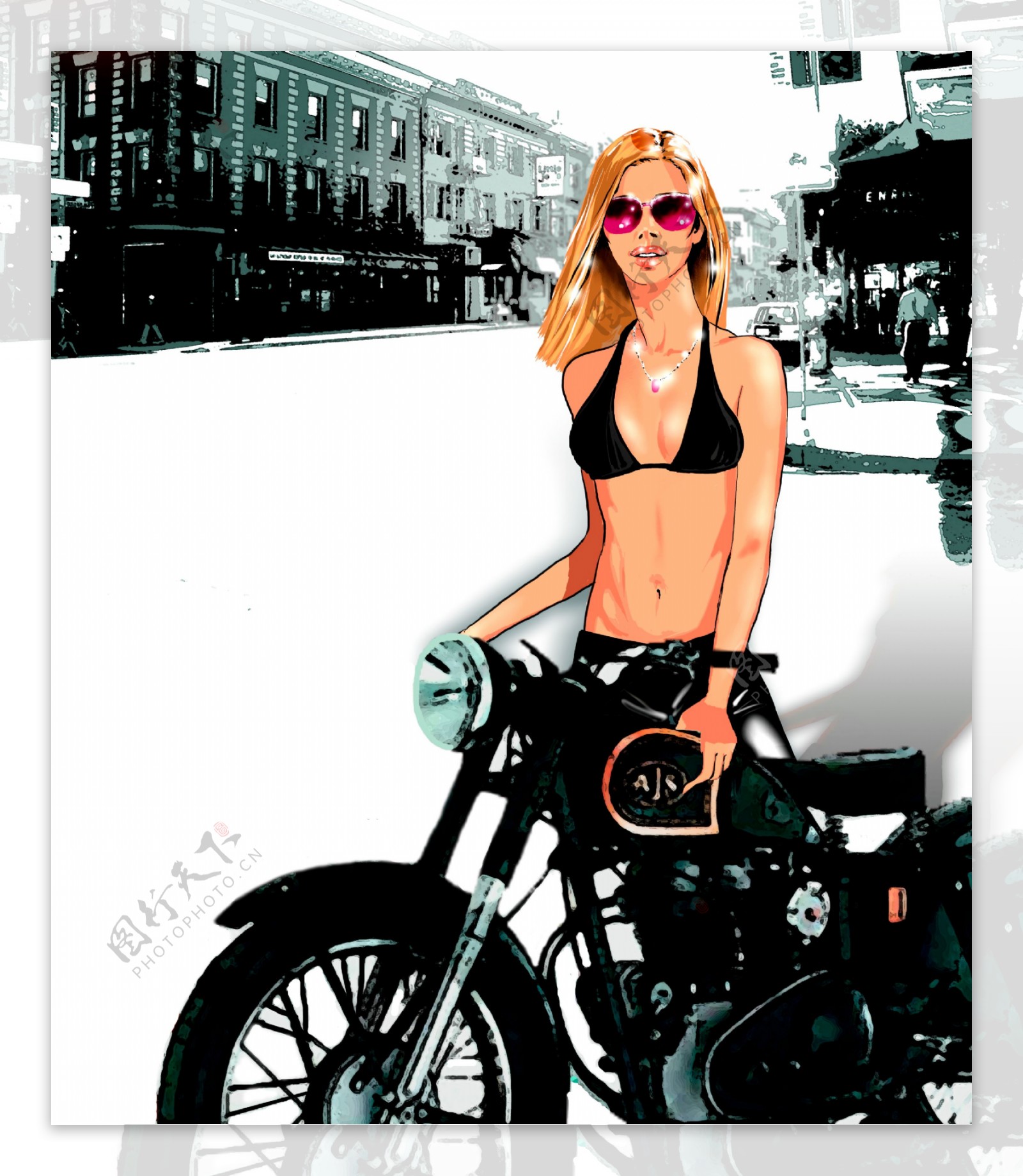 骑单车的女郎漫画