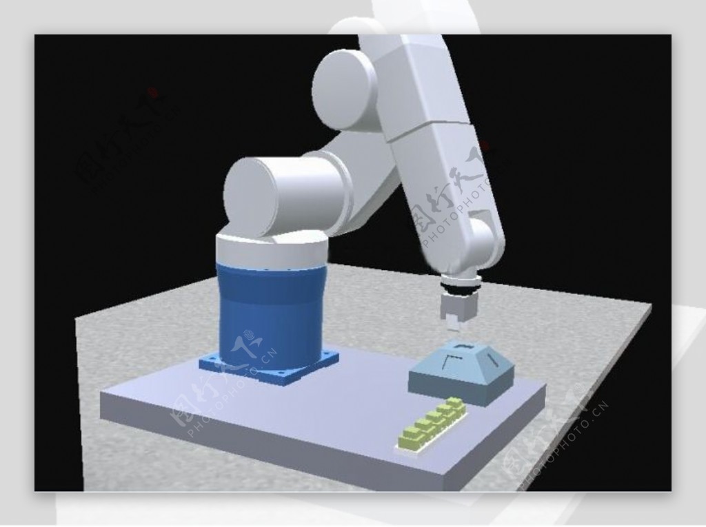 工业流水操作机器人3D模型