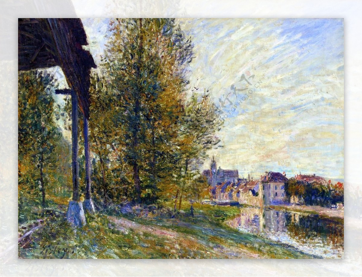 AlfredSisley0155法国画家阿尔弗雷德西斯莱AlfredSisley印象派风景自然油画装饰画