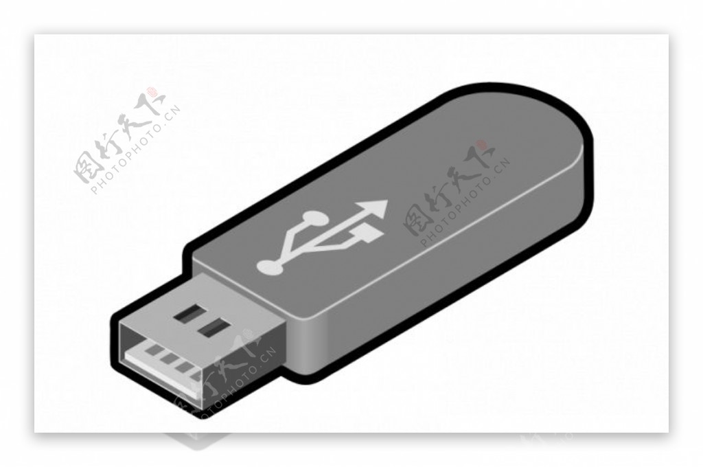 USB拇指驱动器1矢量图形