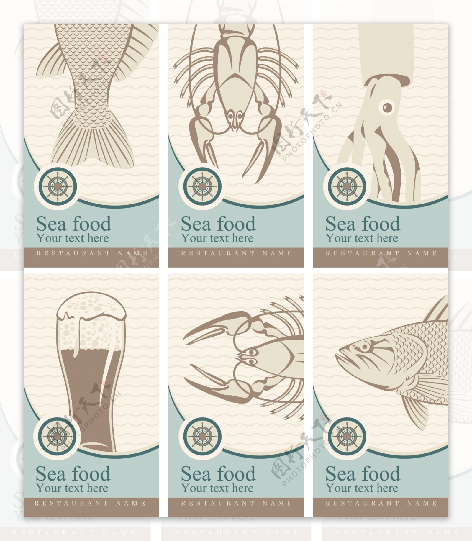 海鲜菜单封面图片