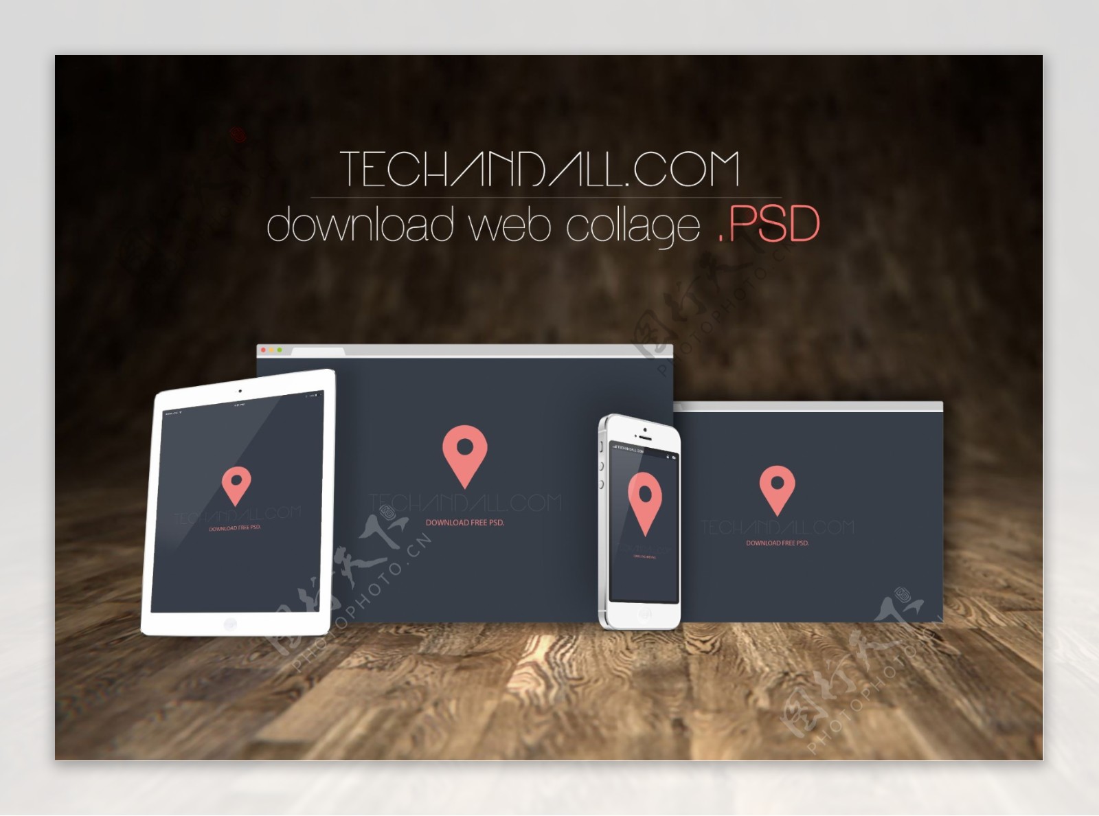 多款网页平板手机PSD素材模版