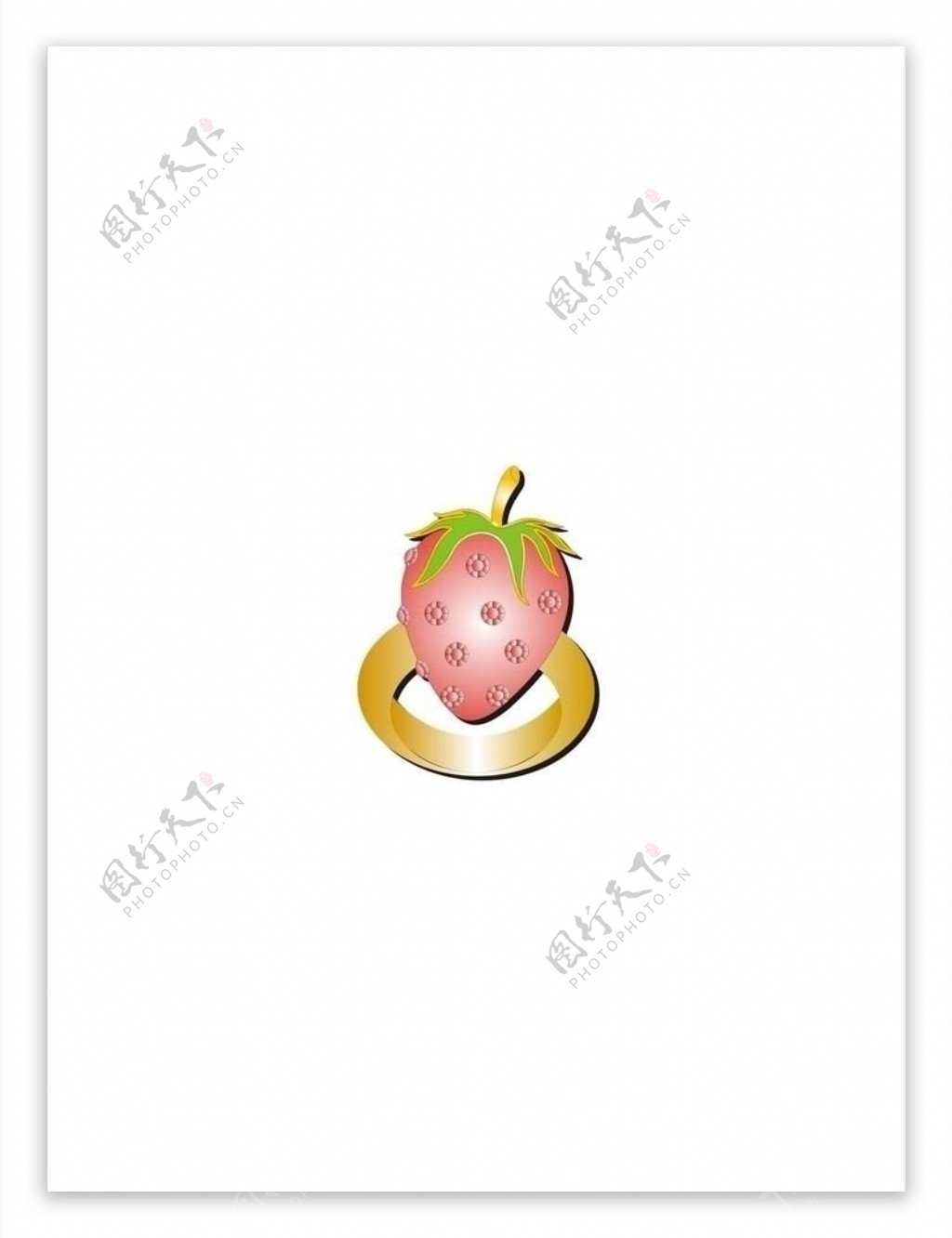 水果草莓戒指图片