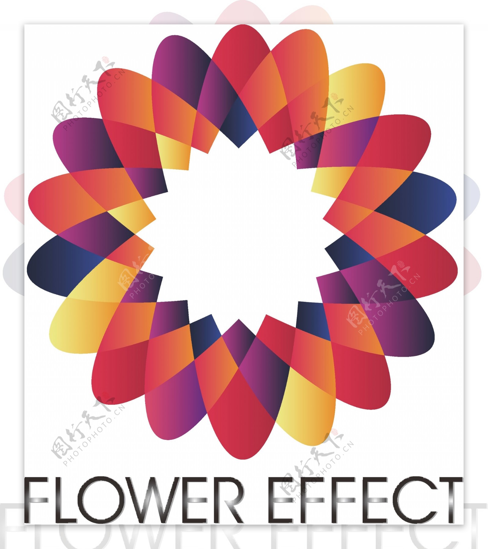 七色花标志logo图片