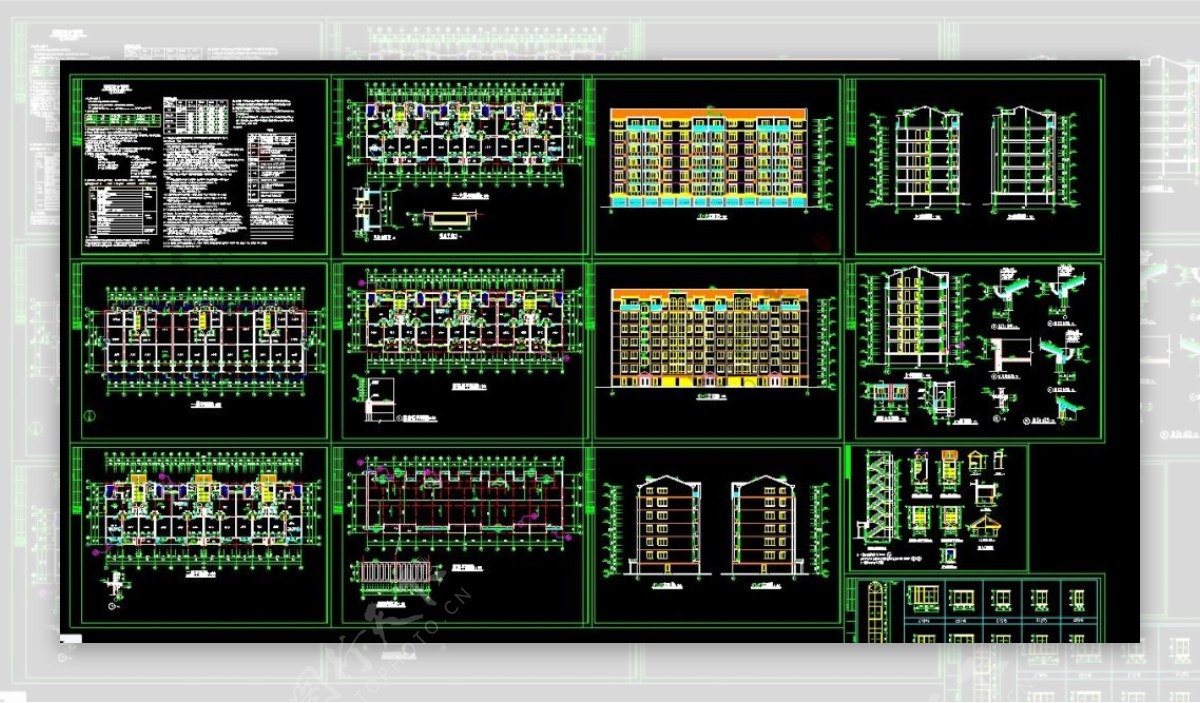 单元式多层住宅建筑施工图