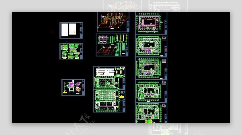 全套五层职业技术学院图书馆给排水及消防施工图