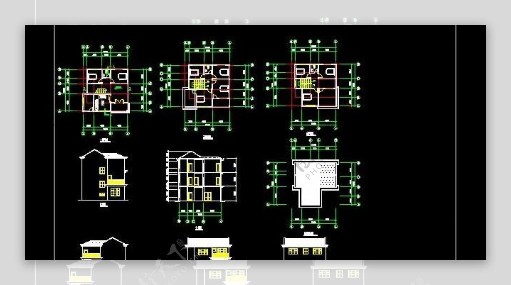 三层农村简易民房施工设计图11x10
