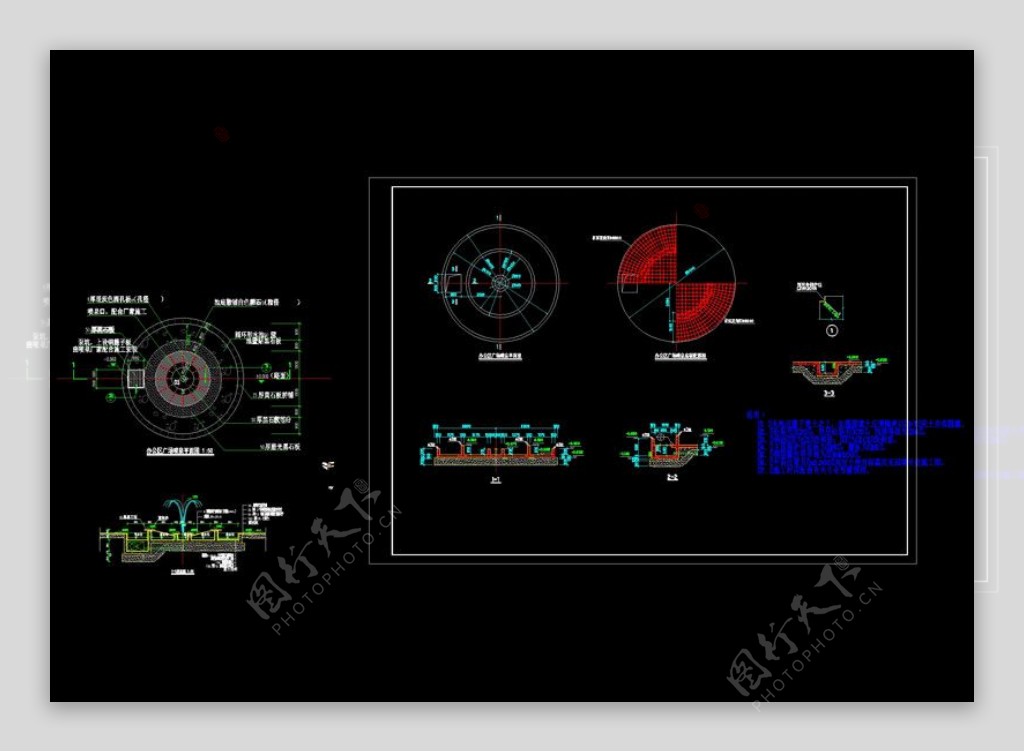 广场喷泉施工详图