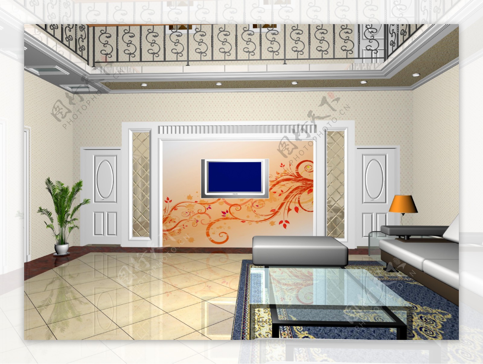 中式客厅影视墙图集推荐 – 设计本装修效果图