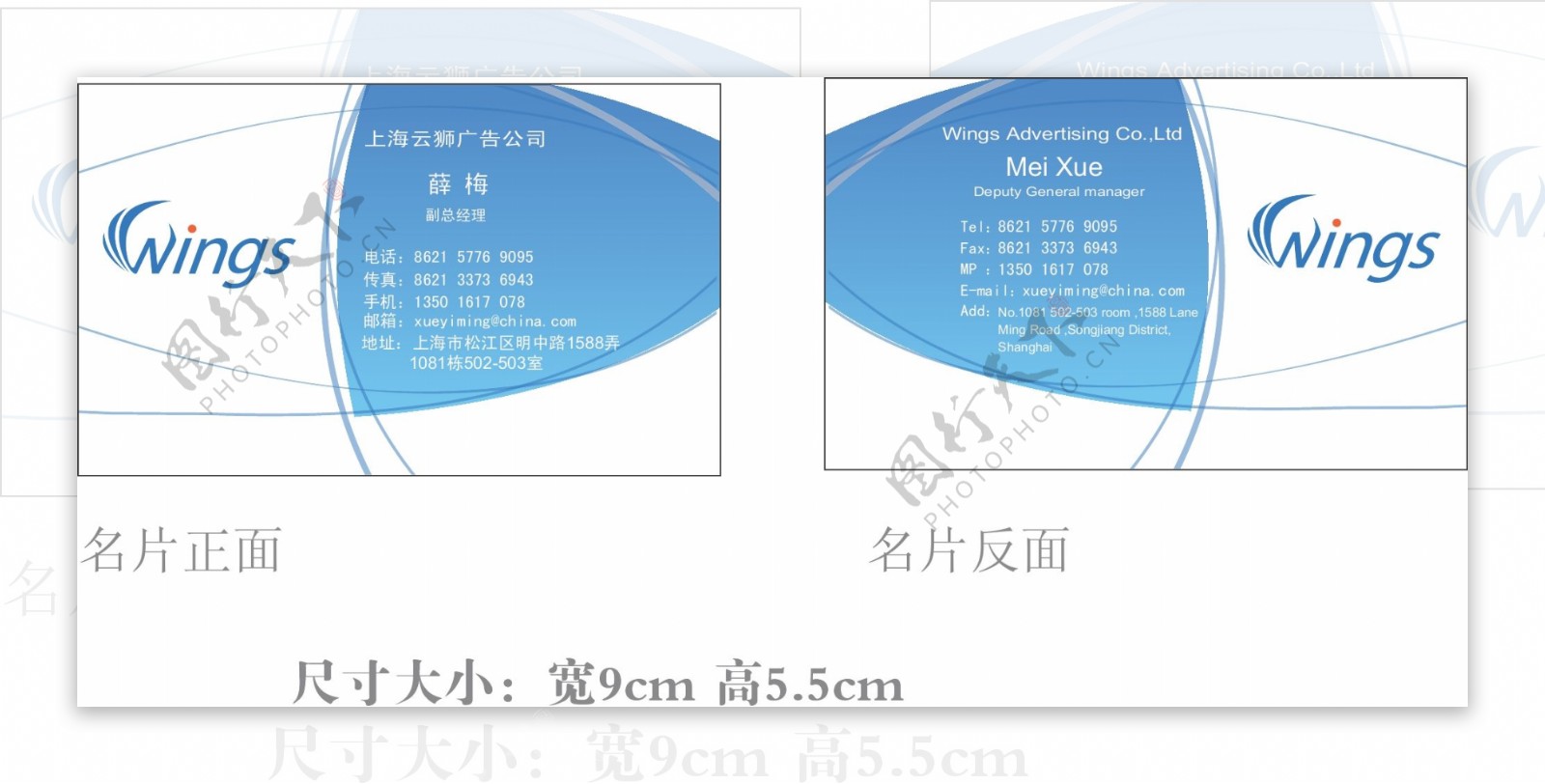 云狮名片设计定稿图片