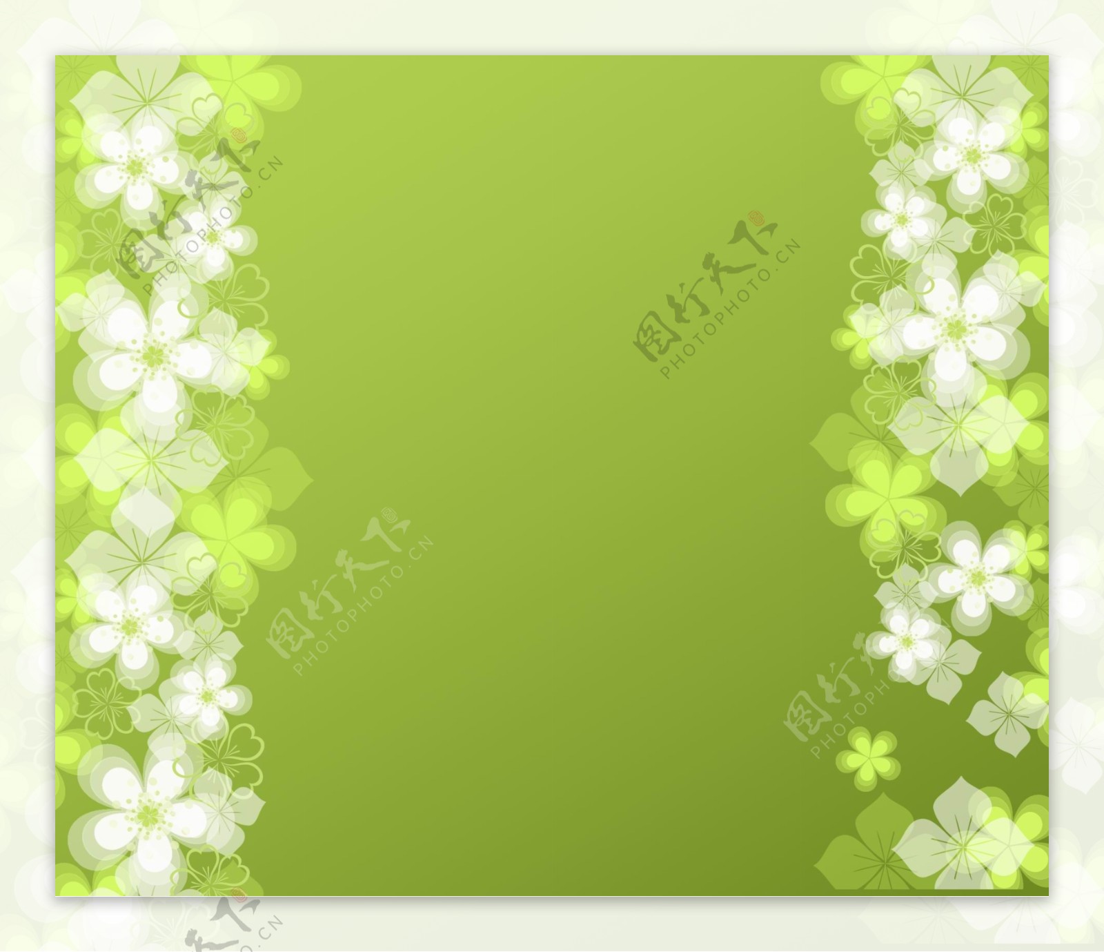绿色小花背景图片