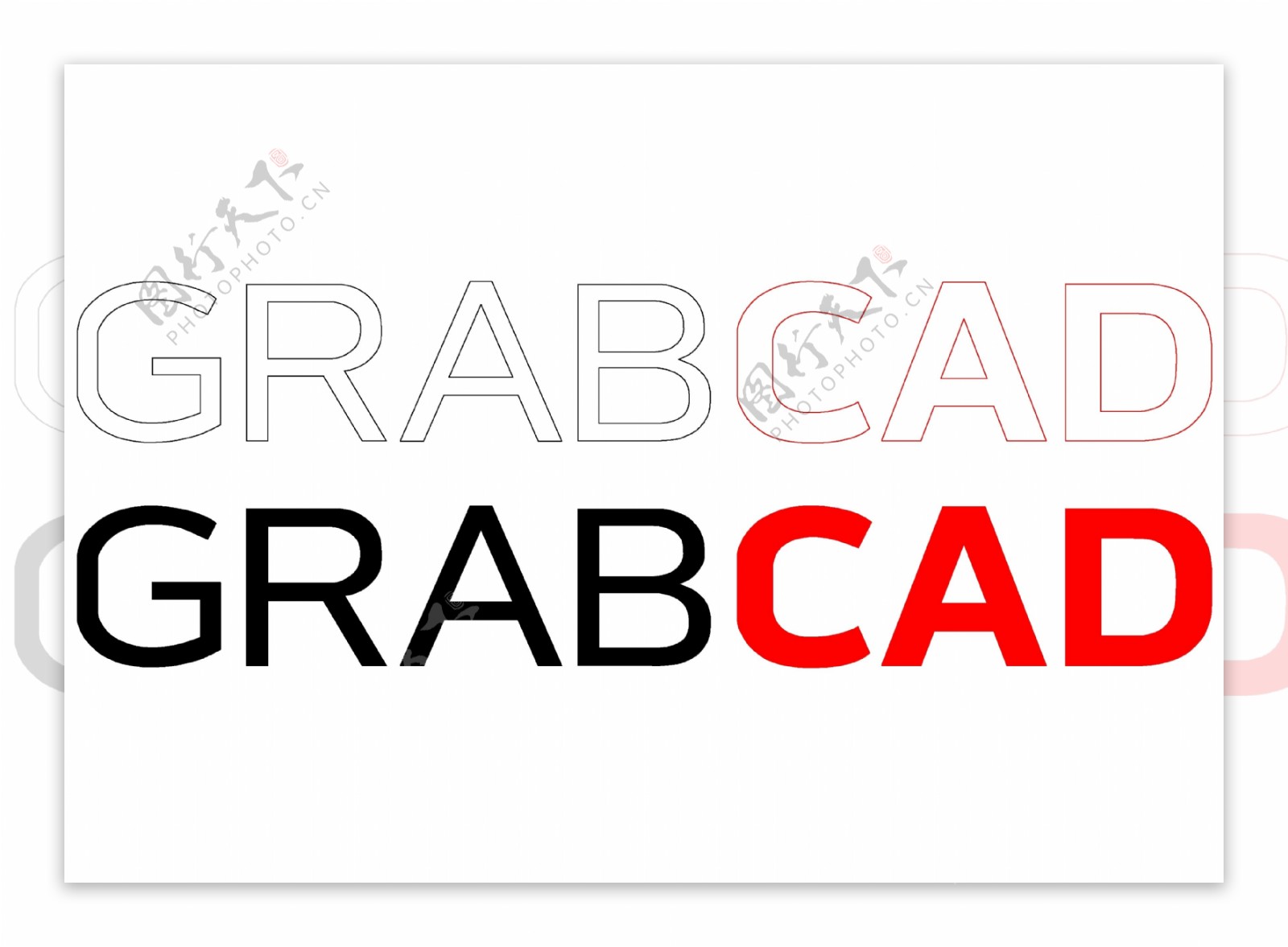 在AutoCAD的DWG格式的矢量grabcad标志