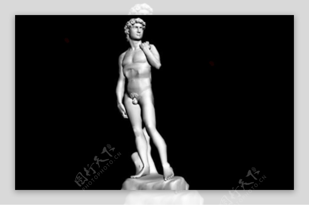艺术人体雕像男性3d模型