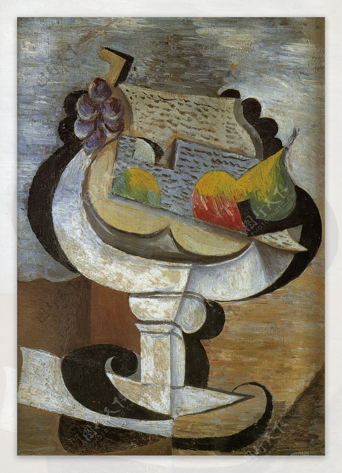 1917Compotier西班牙画家巴勃罗毕加索抽象油画人物人体油画装饰画