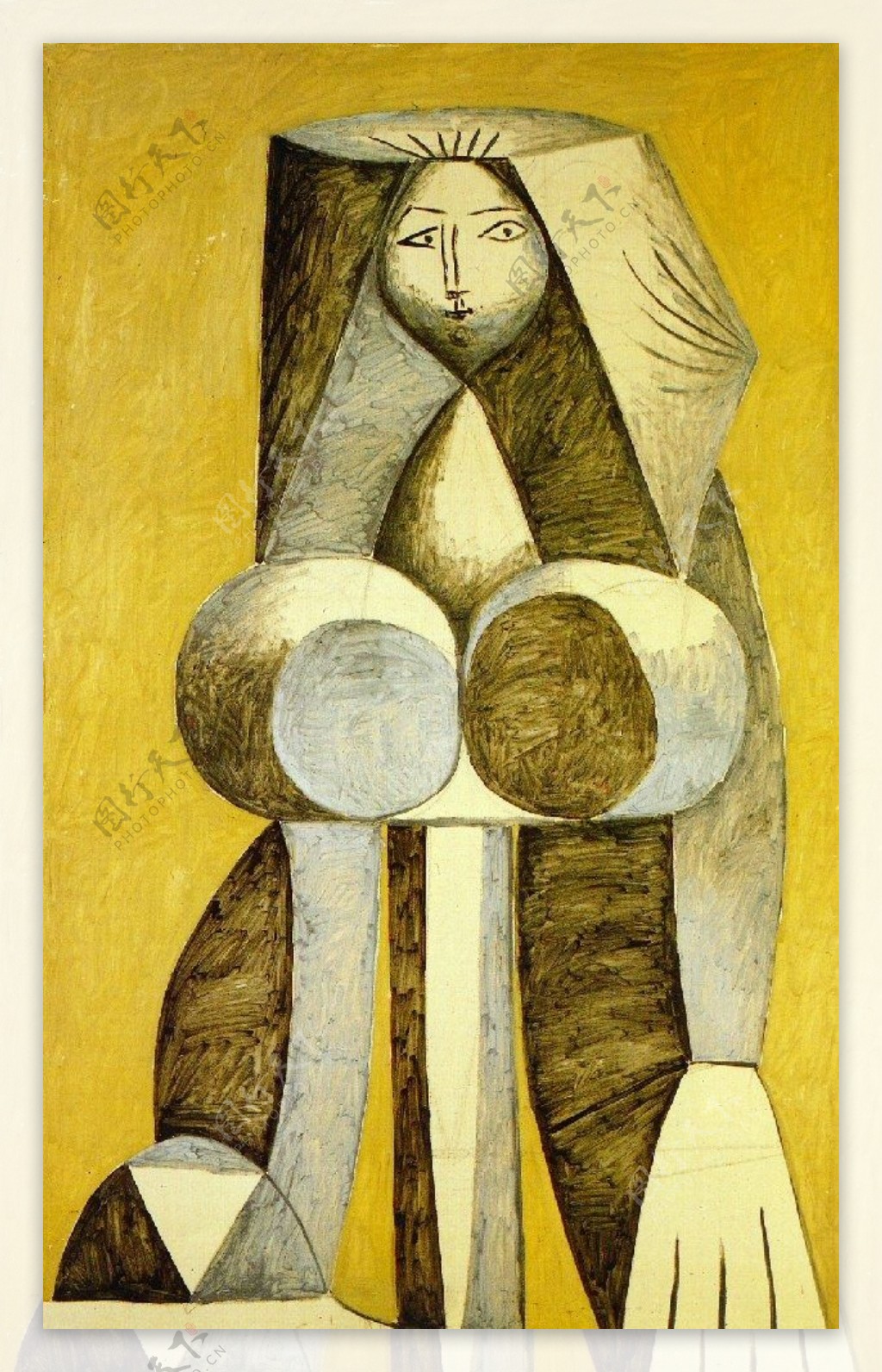 1946Femmedebout西班牙画家巴勃罗毕加索抽象油画人物人体油画装饰画