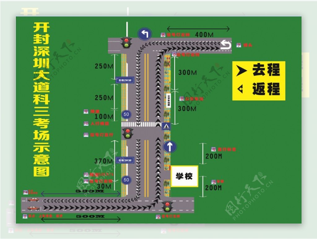 开封科目三考场示意图