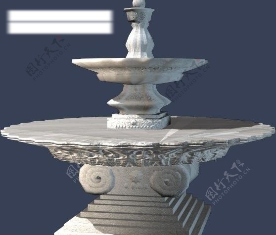 3dmax模型水池喷泉图片