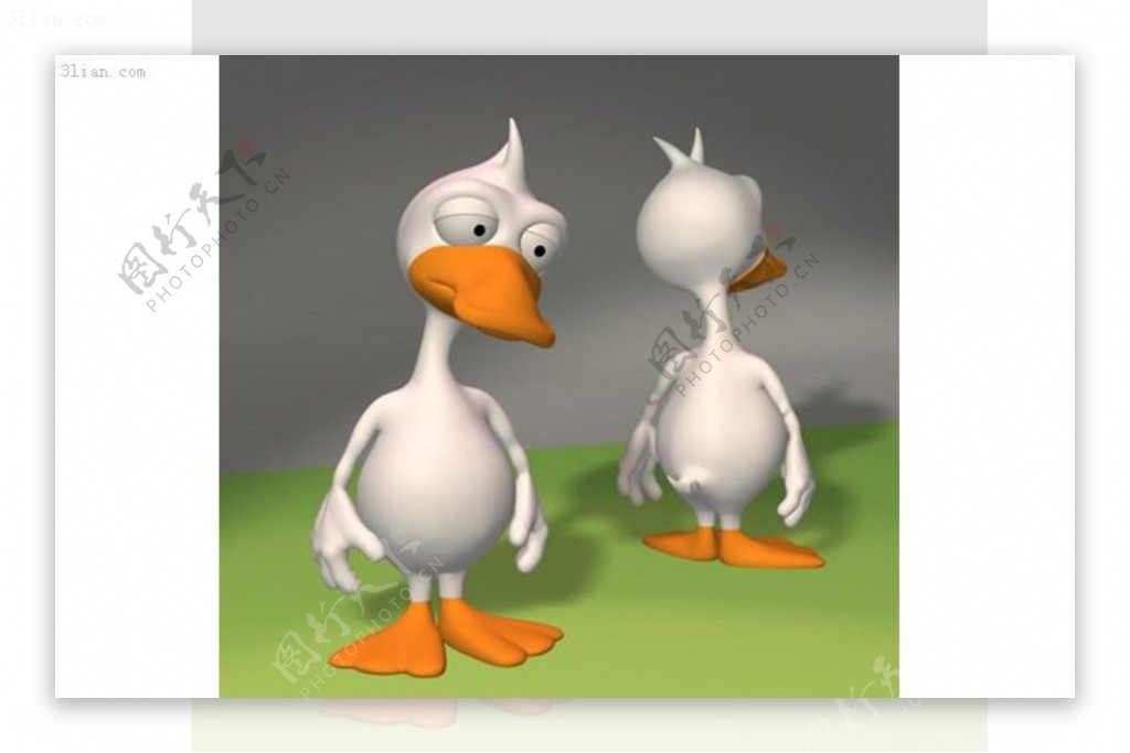 3D卡通鸭子模型