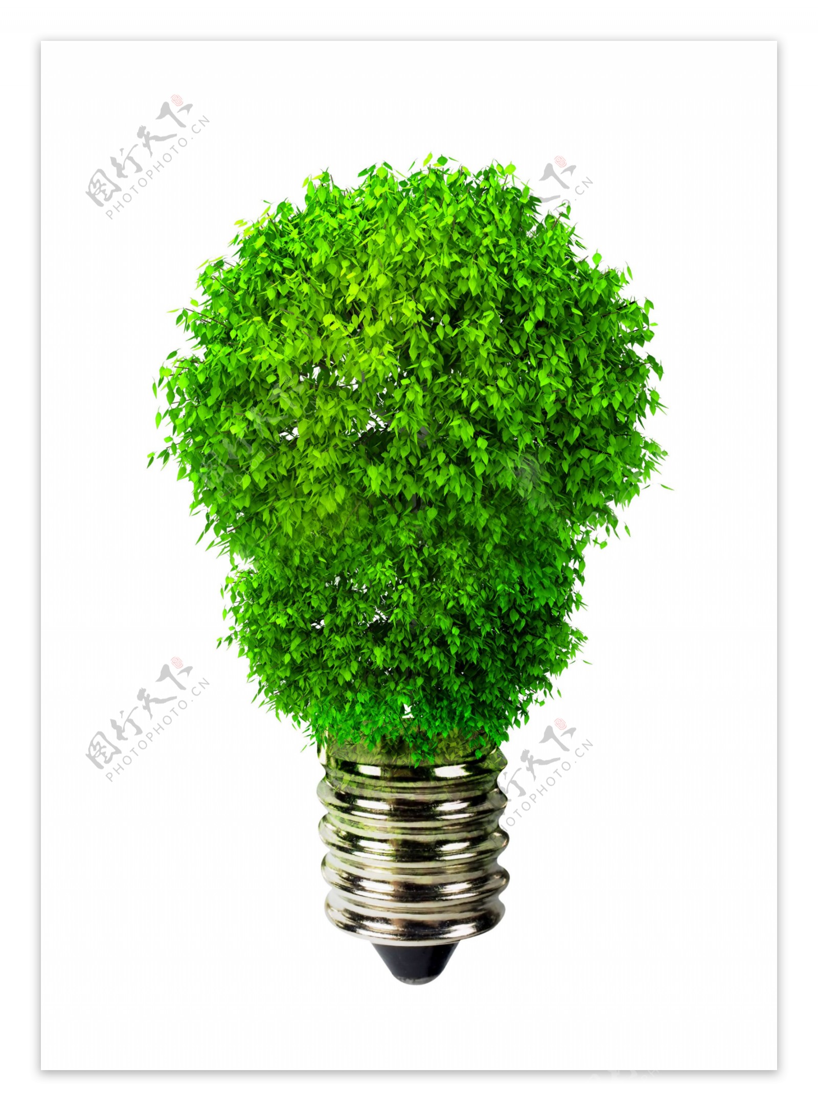 创意绿色环保主题灯泡