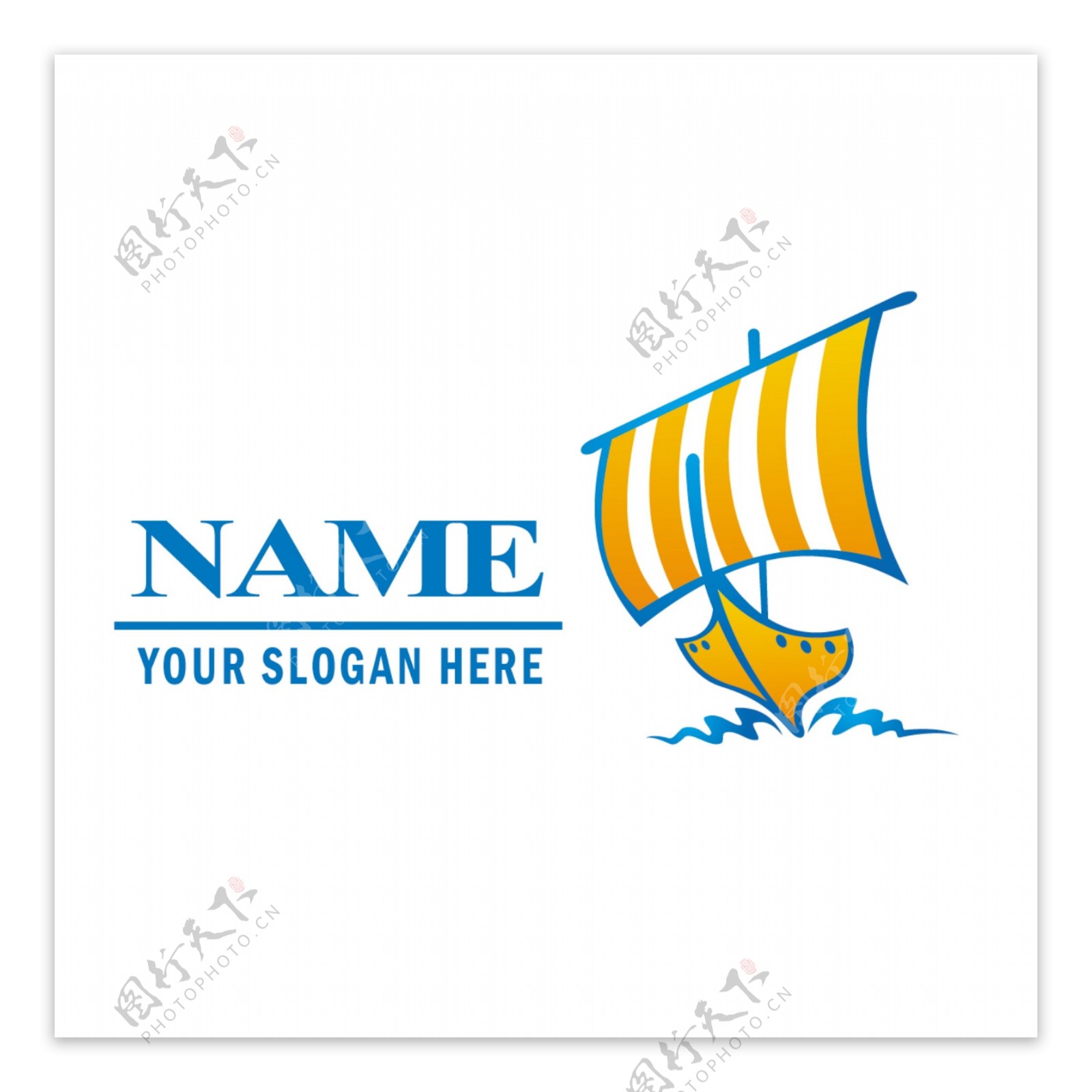 帆船通用logo素材