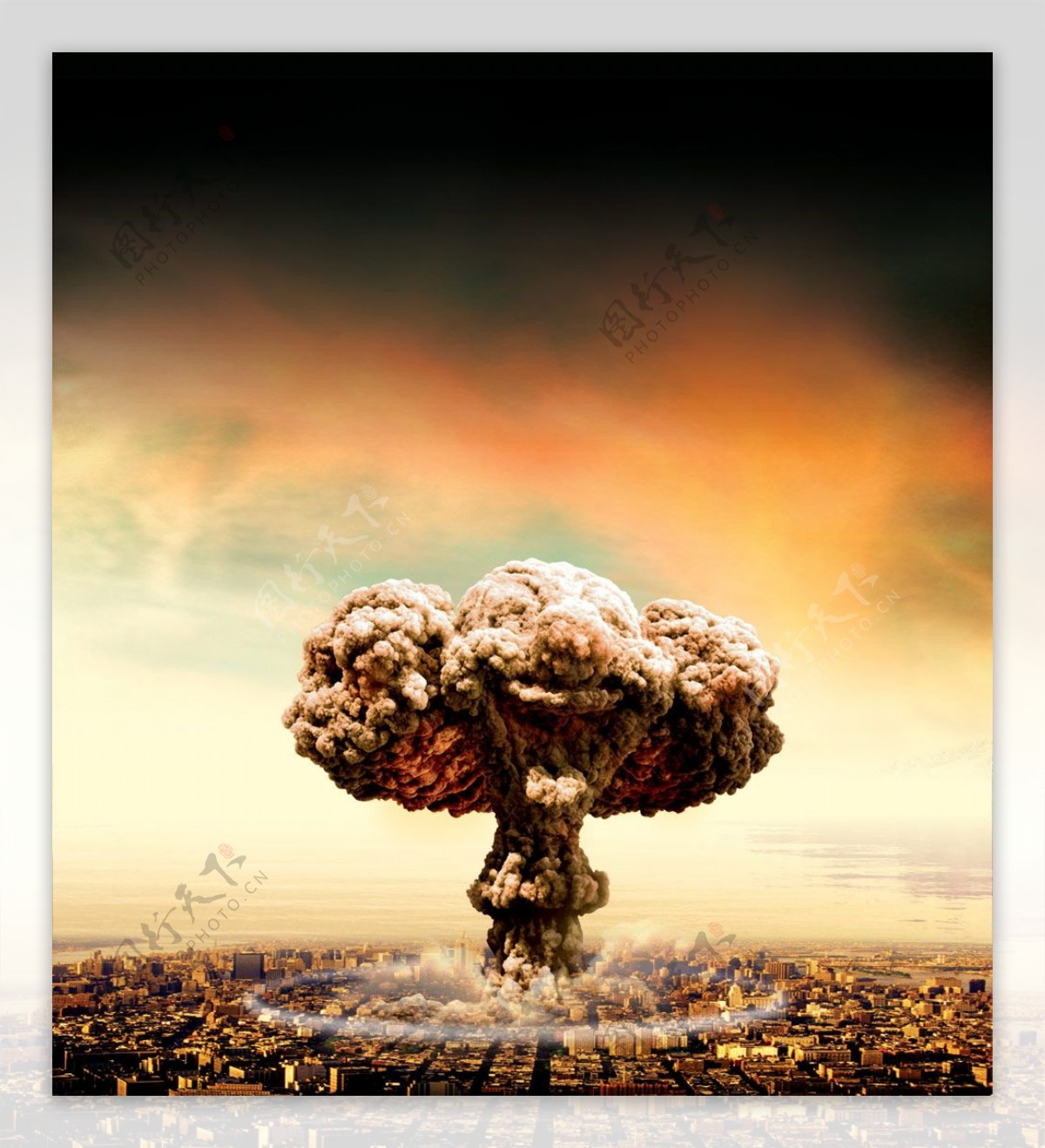 核弹爆炸蘑菇云psd