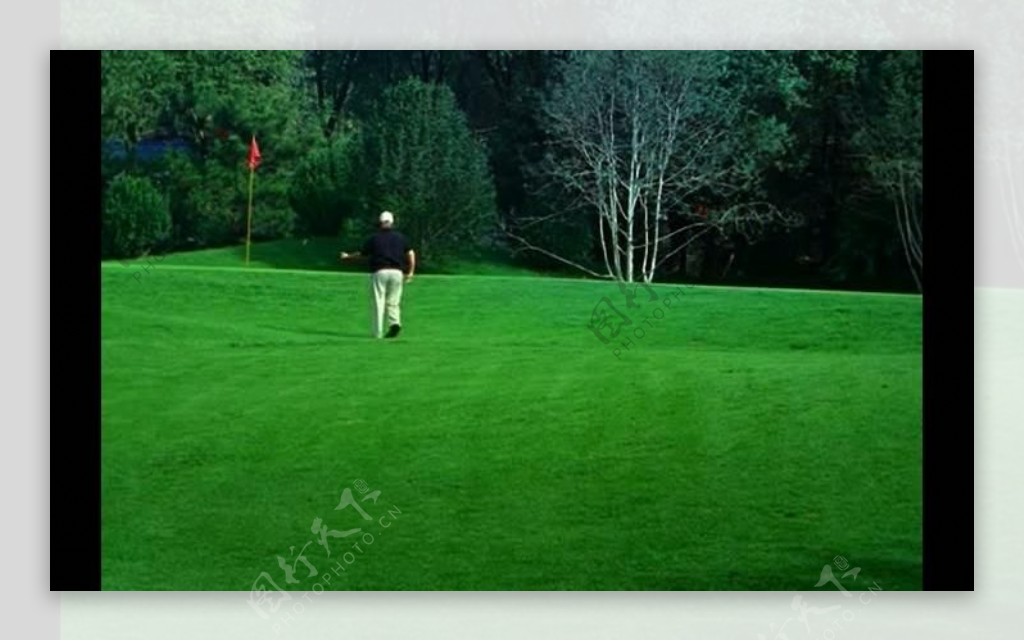 小区绿化高尔夫场视频图片