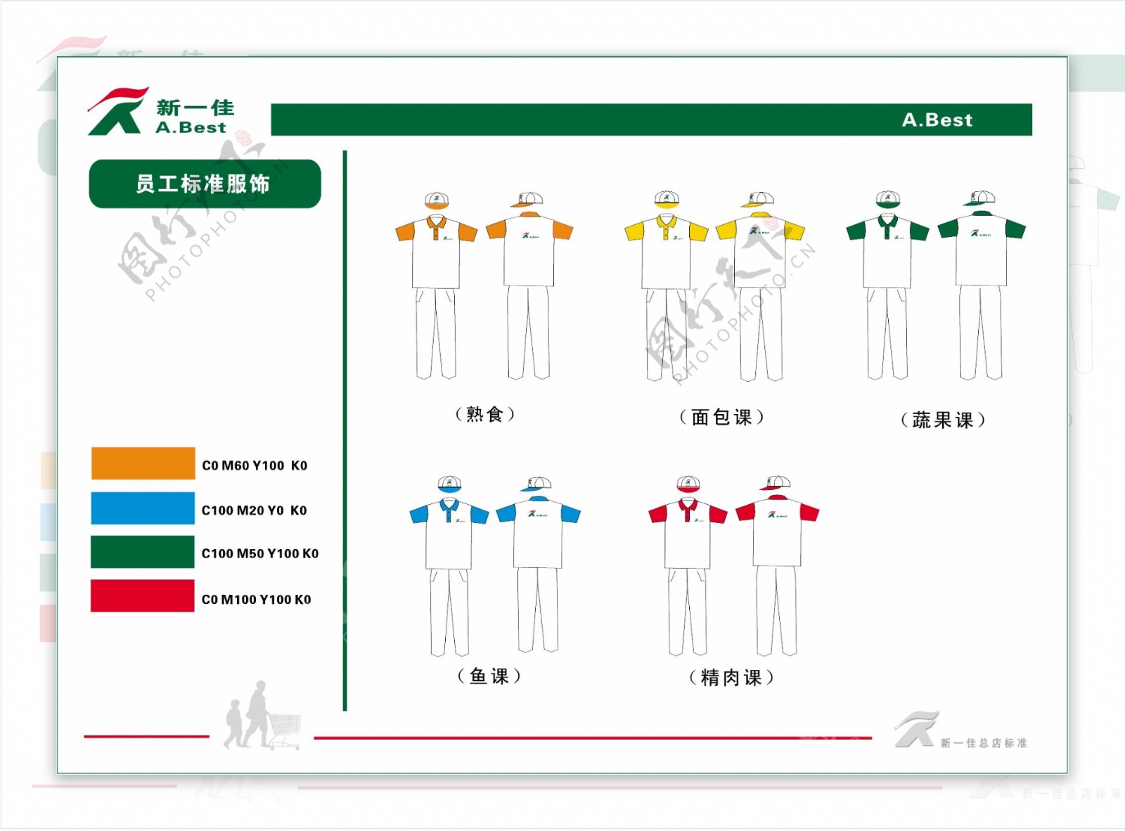 新一佳超市VIS矢量CDR文件VI设计VI宝典